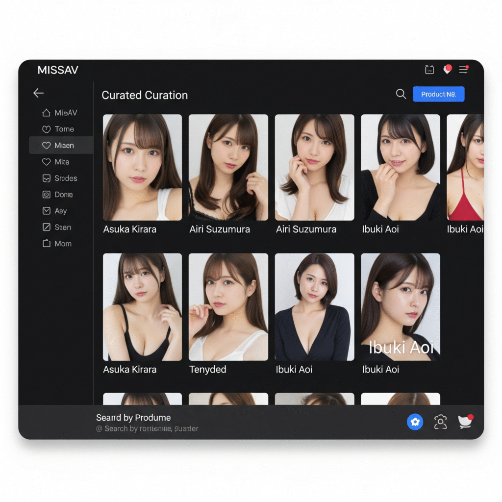 MISSAV의 콘텐츠 큐레이션 화면