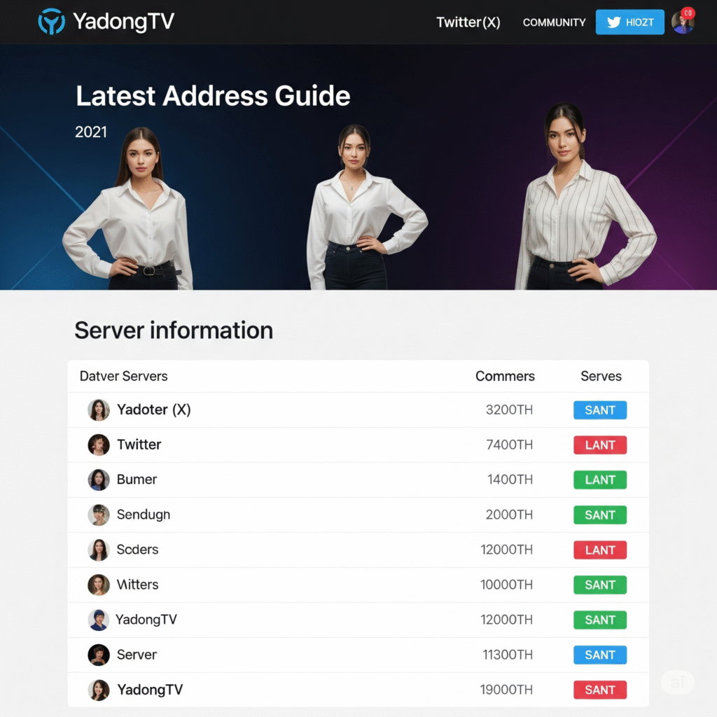 야동티비 최신 주소 안내 페이지 스크린샷(2021년)