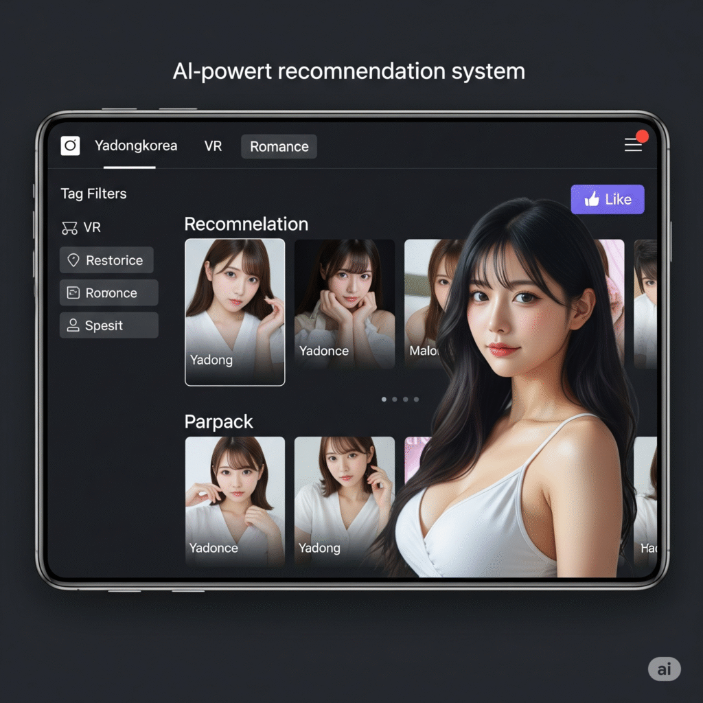 야동코리아의 AI 추천 시스템 인터페이스 야동코리아의 AI 추천 시스템 인터페이스
