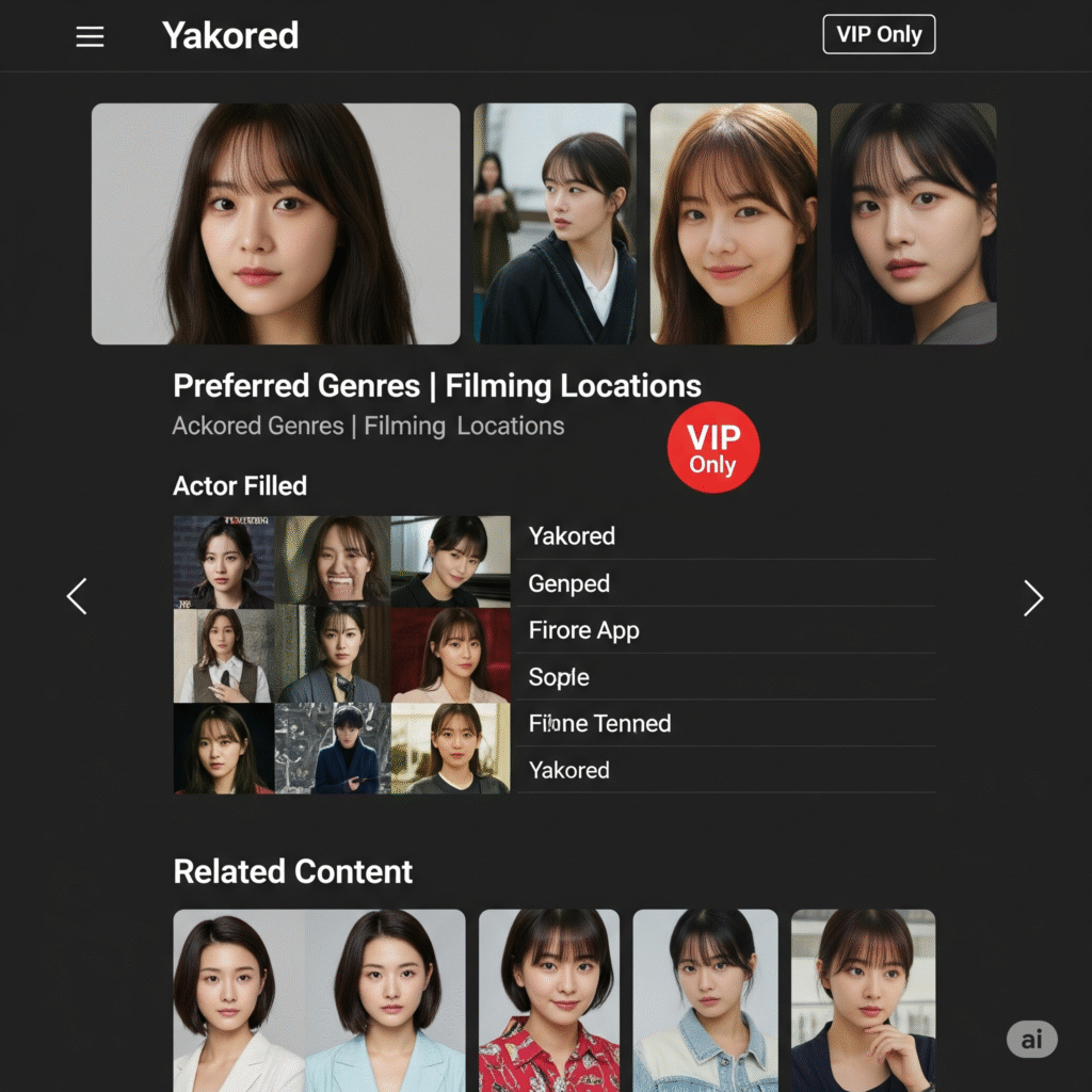 야코레드의 배우 프로필 페이지 야코레드의 배우 프로필 페이지
