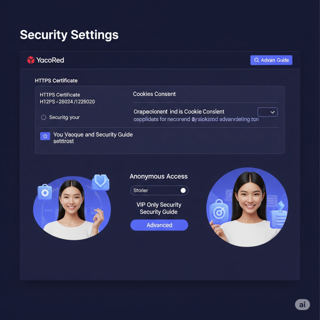 야코레드의 보안 설정 야코레드의 보안 설정