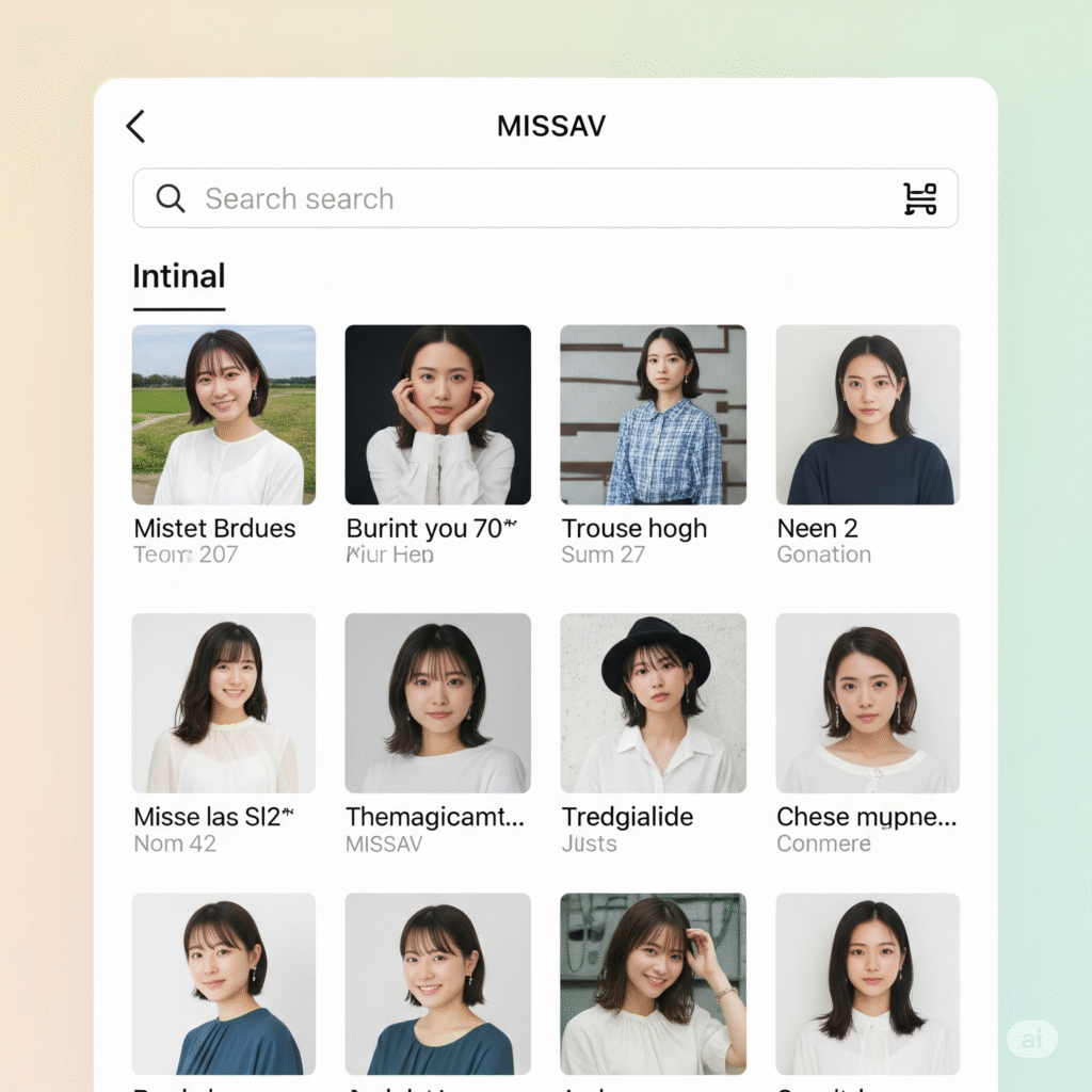 MISSAV의 초기 UI 스크린샷