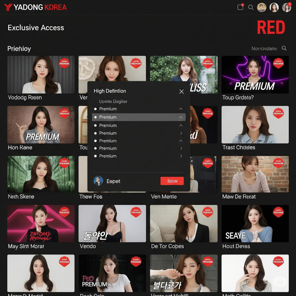 야동코리아 레드 섹션 스크린샷(2022년)