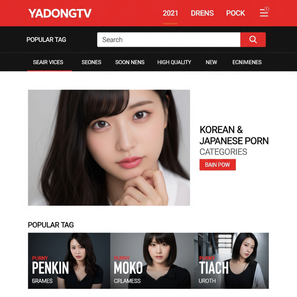 야동티비의 초기 웹사이트 메인 페이지 스크린샷