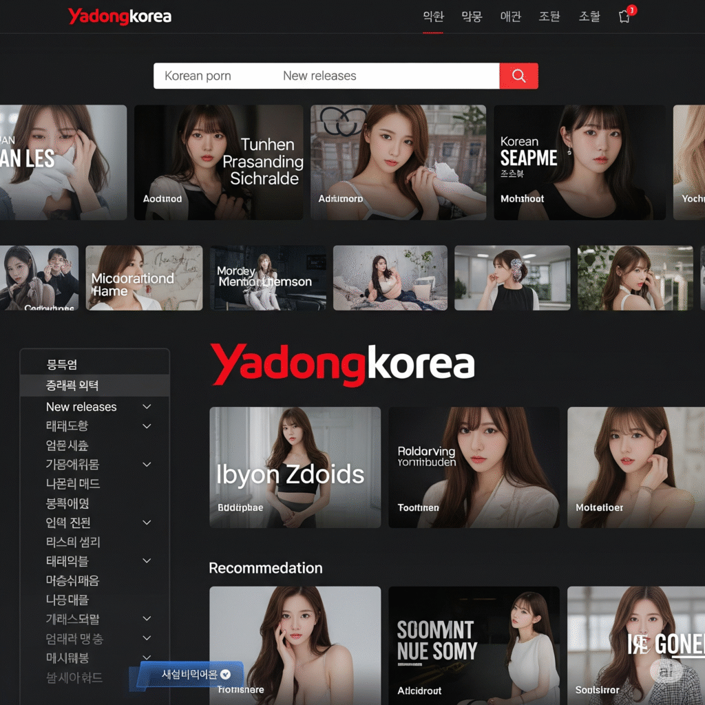 야동코리아의 2022년 리브랜딩 후 메인 페이지 스크린샷 야동코리아의 2022년 리브랜딩 후 메인 페이지 스크린샷