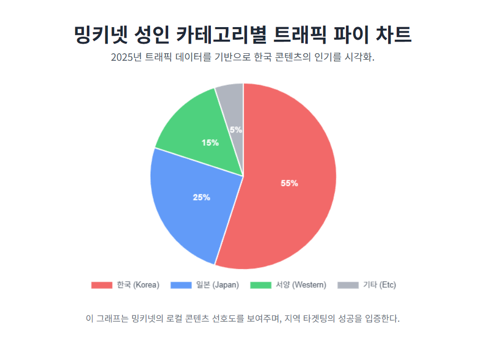 밍키넷 성인 카테고리별 트래픽